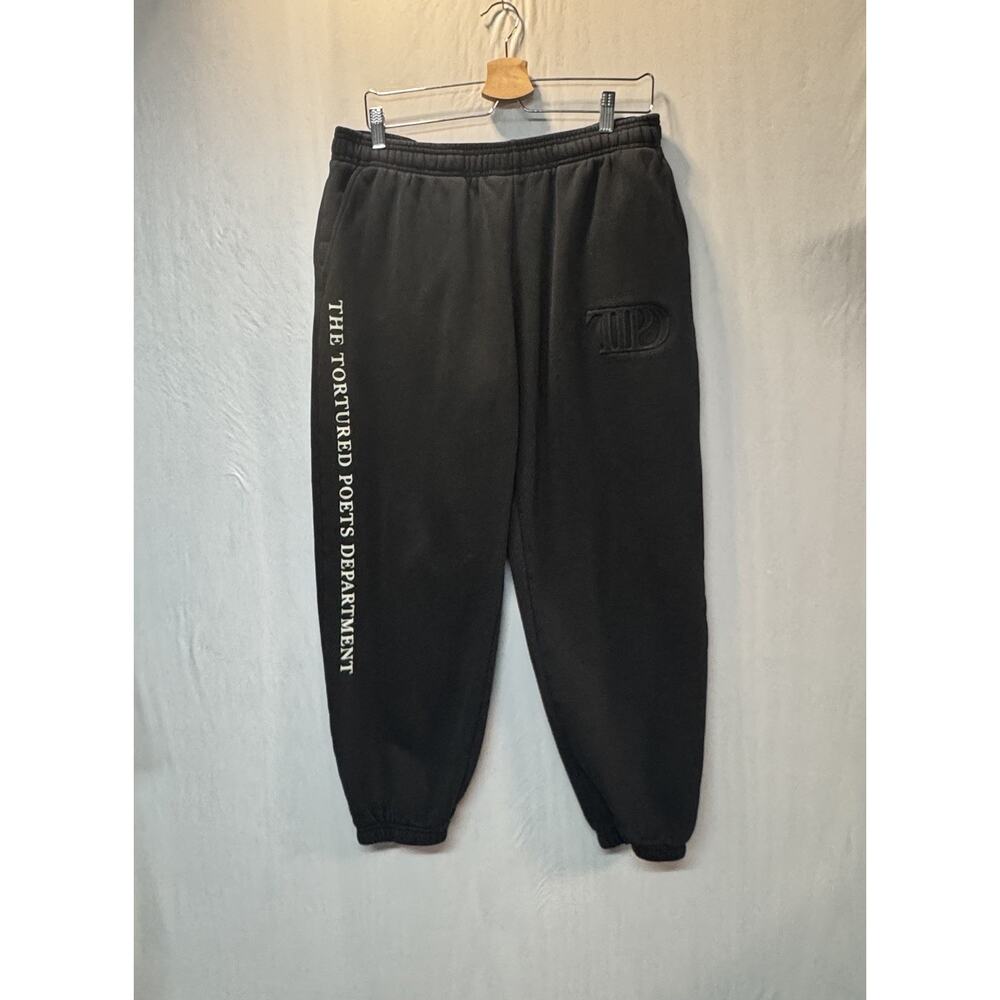 Taylor Swift The Tortured Poets Department Official Merch Sweatpants Black Sz XL